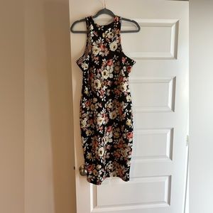 Black dress with flowers
